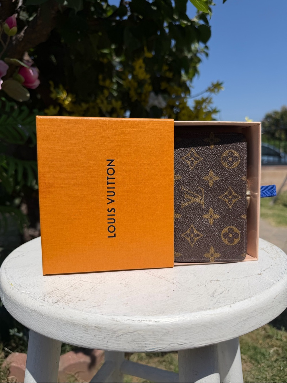 Louis Vuitton Monogram Canvas Card Holder - Brown & Gold Accents